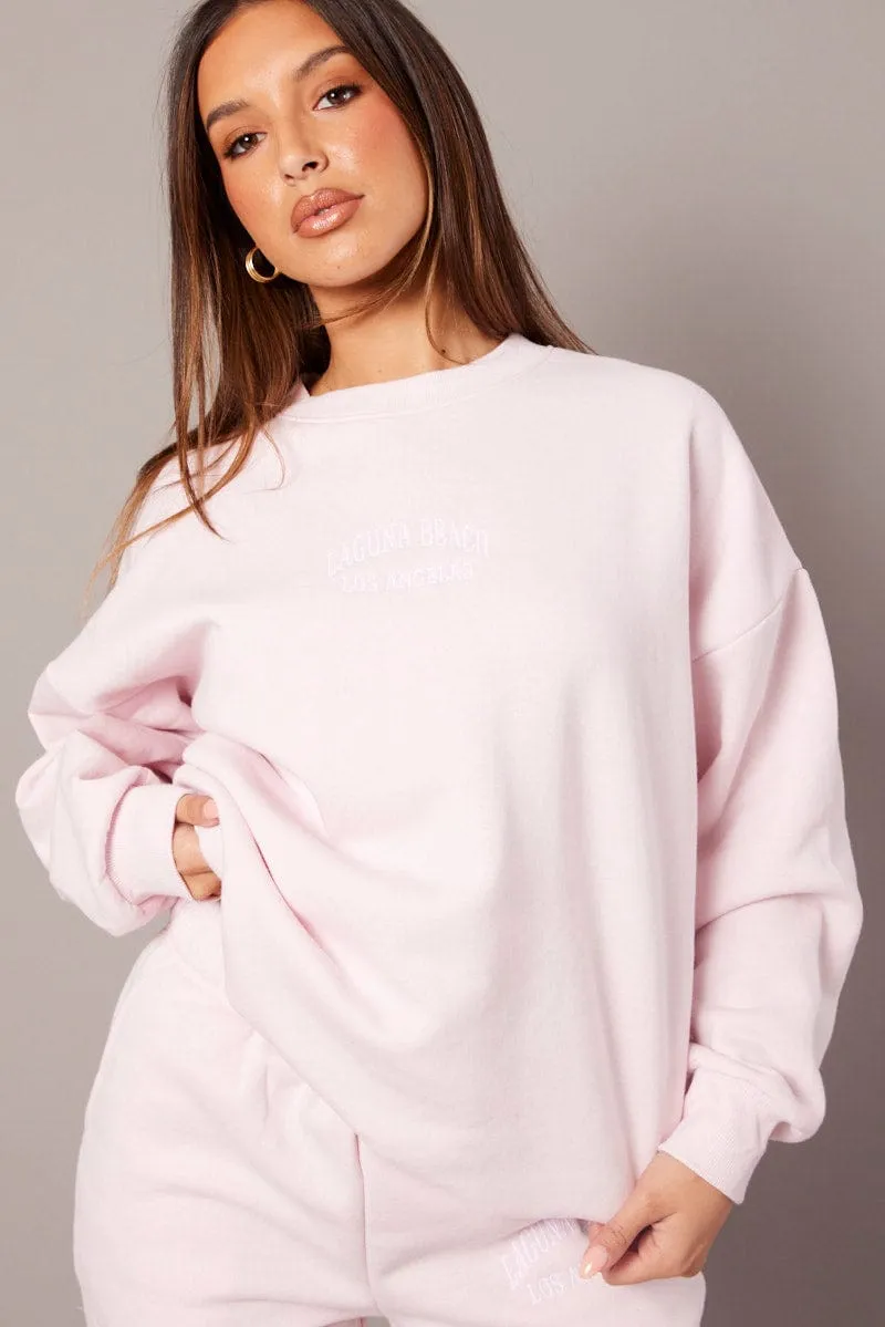 Pink Graphic Sweater Long Sleeve sold by Ally Fashion product image thumbnail 3