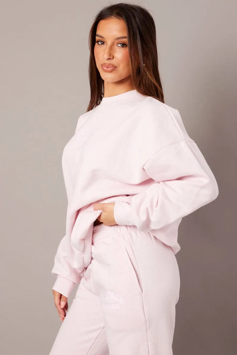 Pink Graphic Sweater Long Sleeve sold by Ally Fashion product image thumbnail 4