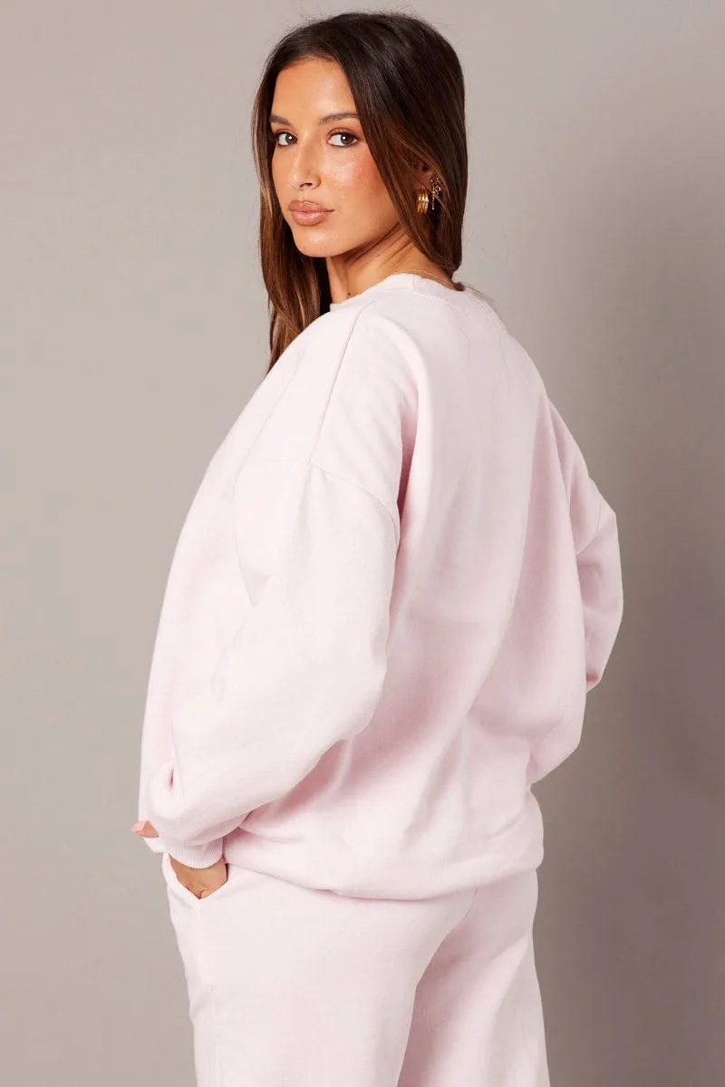 Pink Graphic Sweater Long Sleeve sold by Ally Fashion product image thumbnail 5