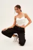 White Solid Boned Corset Top sold by Ally Fashion