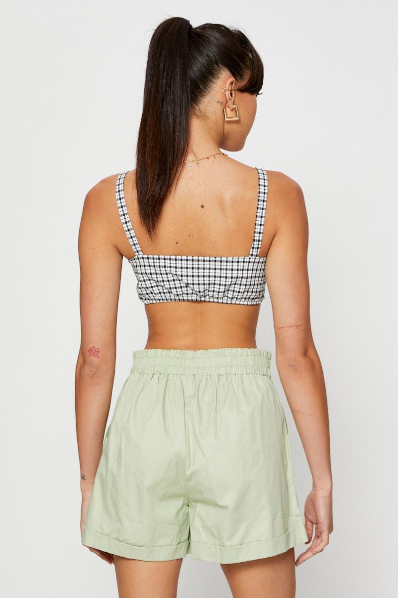 Green Shorts Elastic Waist sold by Ally Fashion product image thumbnail 5