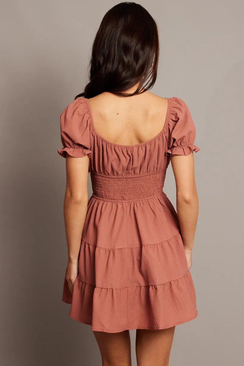 Pink Fit And Flare Dress Mini sold by Ally Fashion product image thumbnail 5