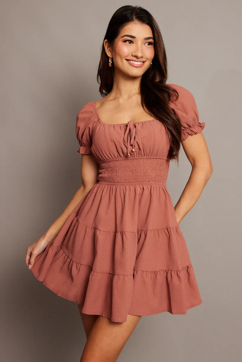Pink Fit And Flare Dress Mini sold by Ally Fashion product image thumbnail 3
