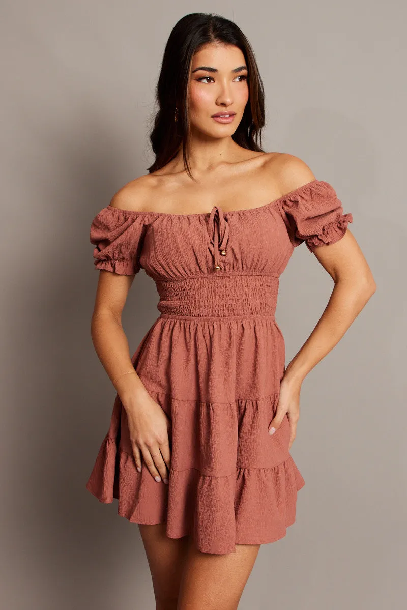 Pink Fit And Flare Dress Mini sold by Ally Fashion