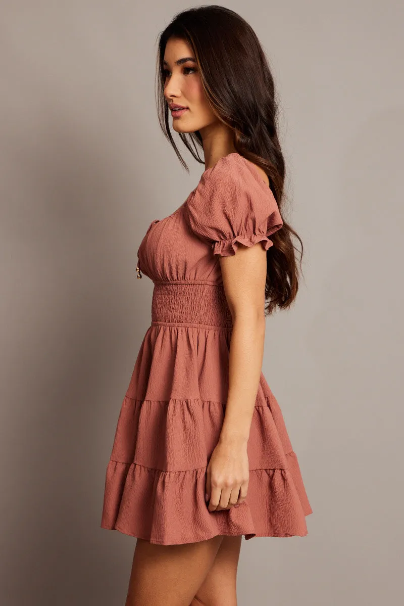 Pink Fit And Flare Dress Mini sold by Ally Fashion product image thumbnail 4