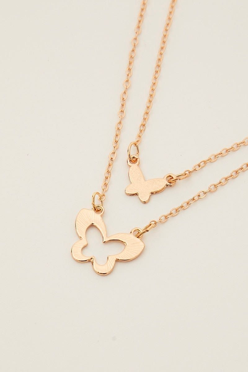 Gold Butterfly Charm Necklace Set sold by Ally Fashion product image thumbnail 2