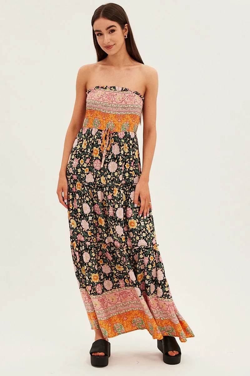 Boho Print Maxi Dress Bandeau Sun Dress sold by Ally Fashion product image thumbnail 2