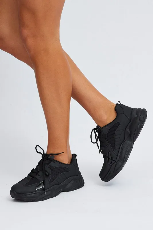 Black Chunky Sneakers sold by Ally Fashion
