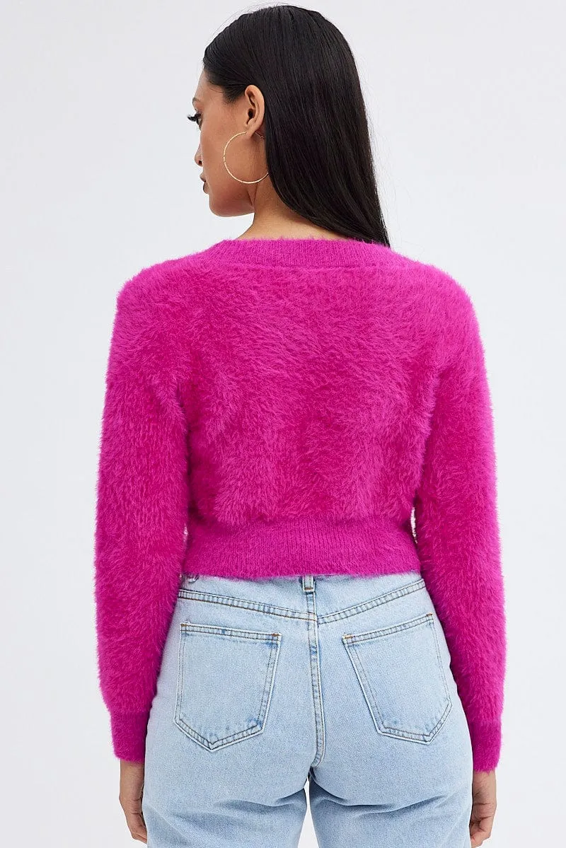 Pink Fluffy Cardigan sold by Ally Fashion product image thumbnail 5