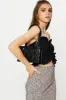 Black Woven Detail Handbag sold by Ally Fashion