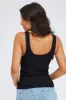 Black Tank Top Lace Trim Seamless sold by Ally Fashion