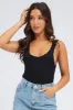 Black Tank Top Lace Trim Seamless sold by Ally Fashion