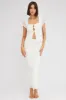 White Maxi Skirt High Rise Bodycon Elastic Waist Lace sold by Ally Fashion
