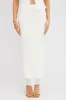 White Maxi Skirt High Rise Bodycon Elastic Waist Lace sold by Ally Fashion