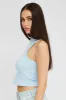 Blue Tank Top Sleeveless Crew Neck sold by Ally Fashion