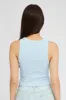 Blue Tank Top Sleeveless Crew Neck sold by Ally Fashion