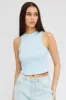 Blue Tank Top Sleeveless Crew Neck sold by Ally Fashion