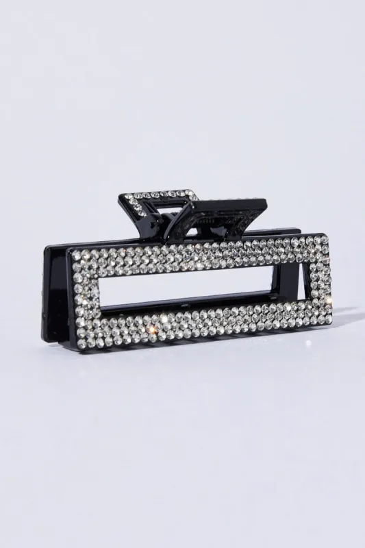 Black Rectangle Hair Claw Clip sold by Ally Fashion