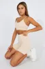Beige Seamless Top And Shorts Activewear Set sold by Ally Fashion