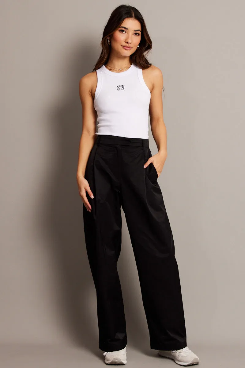 Black Wide Leg Pants Pleated Front sold by Ally Fashion product image thumbnail 2