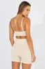 Beige Seamless Top And Shorts Activewear Set sold by Ally Fashion