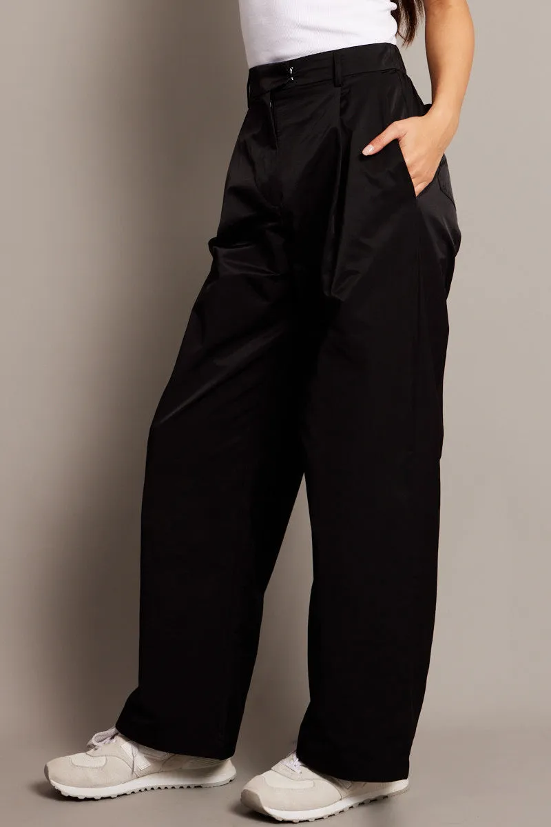 Black Wide Leg Pants Pleated Front sold by Ally Fashion product image thumbnail 3