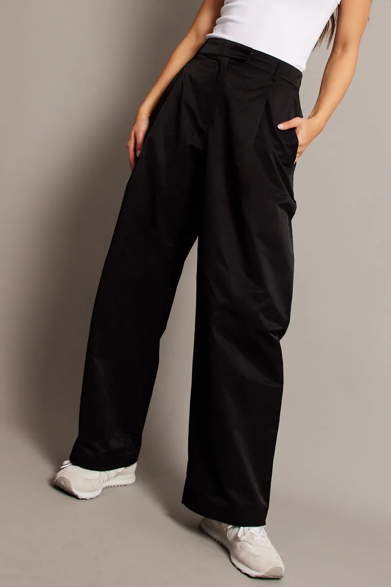 Black Wide Leg Pants Pleated Front sold by Ally Fashion