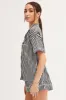 BLACK Pyjamas Set Short Sleeve Collared Shorts Satin sold by Ally Fashion