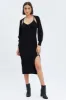 Black Knit Midi Dress And Shrug Set sold by Ally Fashion