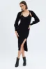Black Knit Midi Dress And Shrug Set sold by Ally Fashion
