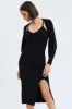 Black Knit Midi Dress And Shrug Set sold by Ally Fashion