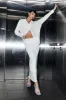 White Plisse Skirt Maxi High Rise sold by Ally Fashion