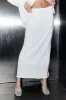 White Plisse Skirt Maxi High Rise sold by Ally Fashion