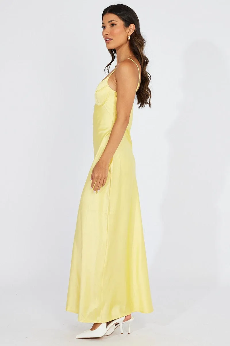 Yellow Maxi Dress Strappy Satin sold by Ally Fashion product image thumbnail 5