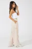 Beige Wide Leg Pants Low Rise sold by Ally Fashion