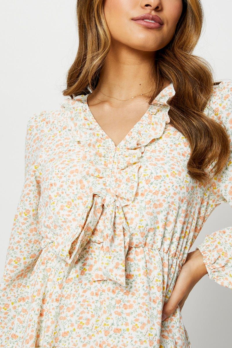 Print Mini Dress Long Sleeve sold by Ally Fashion product image thumbnail 5