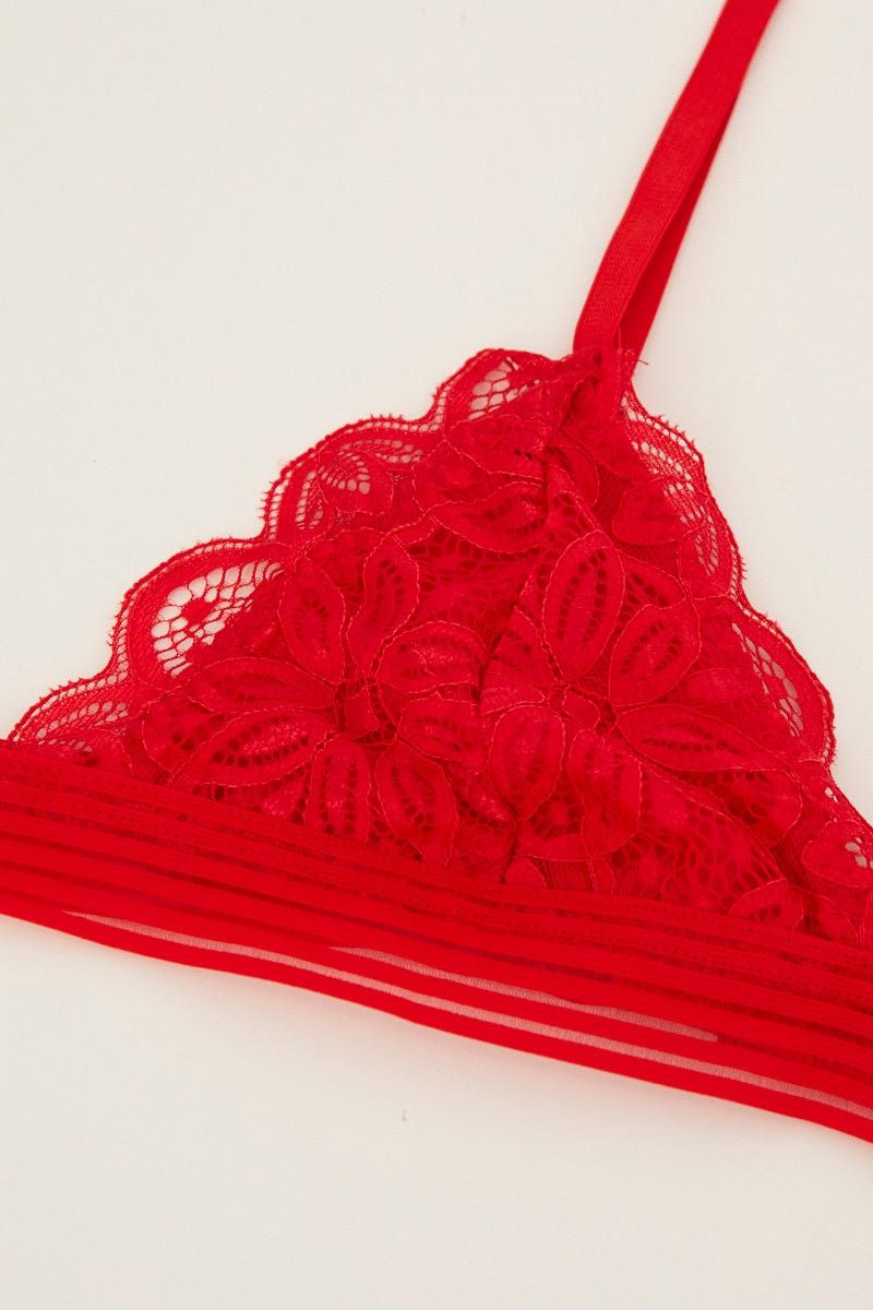 Red Lace Lingerie Set sold by Ally Fashion product image thumbnail 2