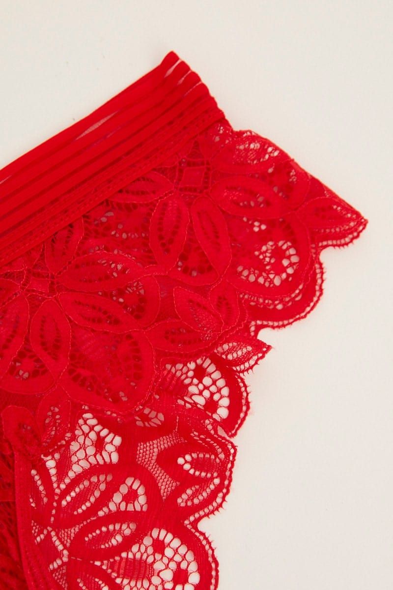 Red Lace Lingerie Set sold by Ally Fashion product image thumbnail 4