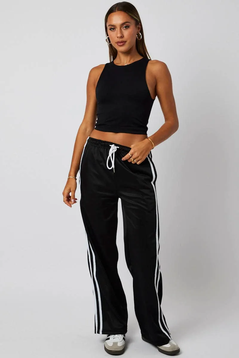 Black Tank Top Crew Neck Seamless sold by Ally Fashion product image thumbnail 3