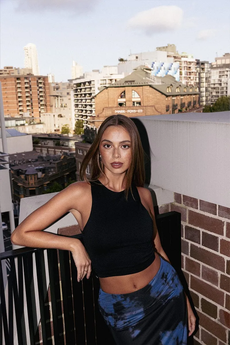 Black Tank Top Crew Neck Seamless sold by Ally Fashion