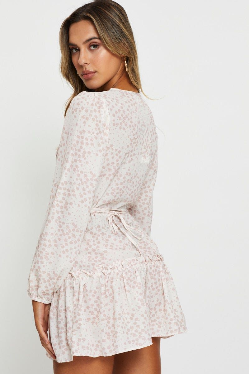 Print Mini Dress Long Sleeve sold by Ally Fashion product image thumbnail 2