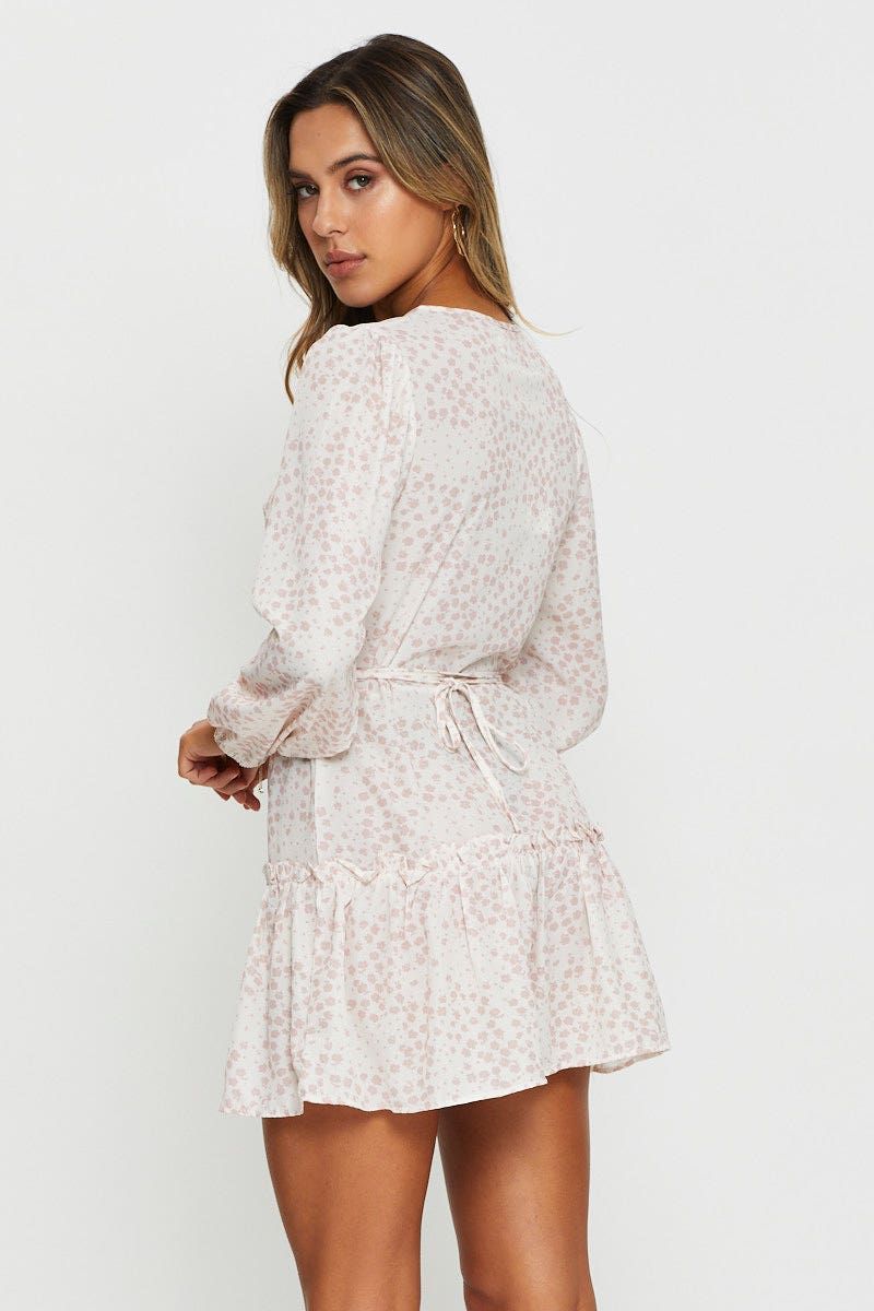 Print Mini Dress Long Sleeve sold by Ally Fashion product image thumbnail 5