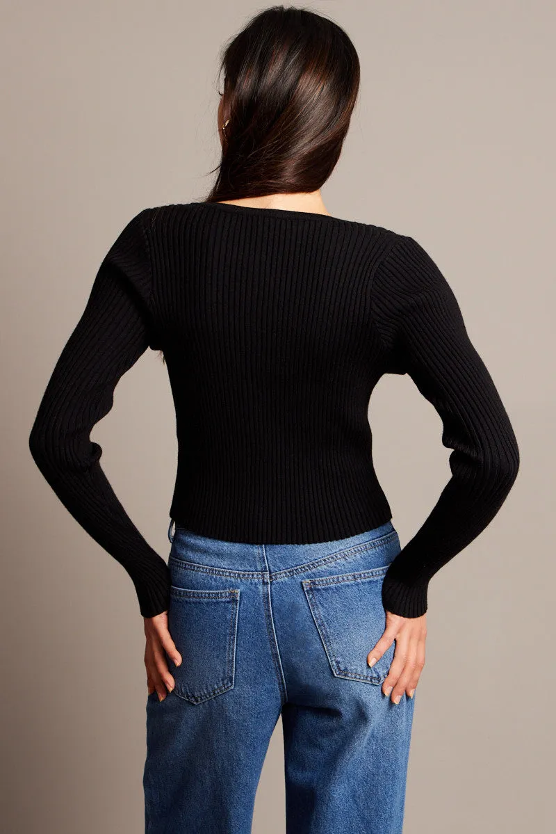 Black Stripe Fitted Cardigan Long Sleeve Round Neck Stripe sold by Ally Fashion product image thumbnail 5