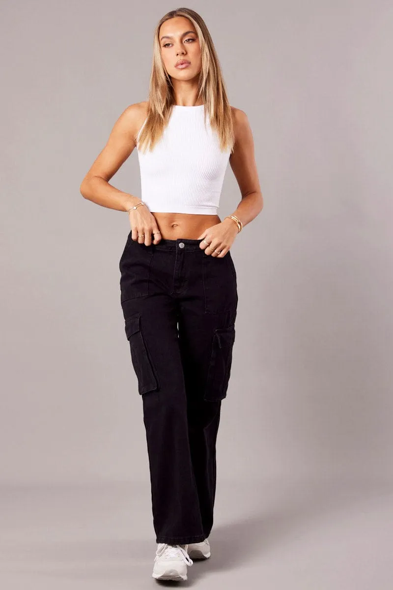 White Tank Top Crew Neck Seamless sold by Ally Fashion product image thumbnail 2