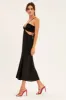 Black Plisse Midi Dress Tie Back sold by Ally Fashion