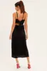 Black Plisse Midi Dress Tie Back sold by Ally Fashion