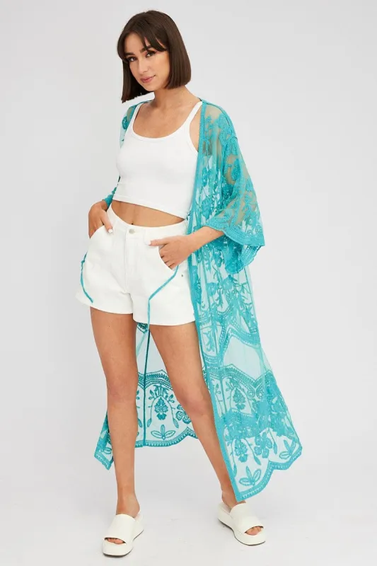 Green Kimono Half Sleeve sold by Ally Fashion