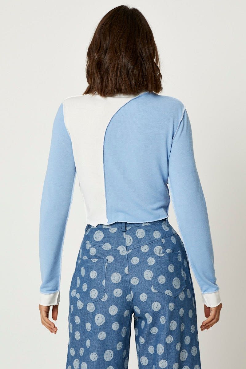 Stripe Patchwork Colourblock Top sold by Ally Fashion product image thumbnail 4