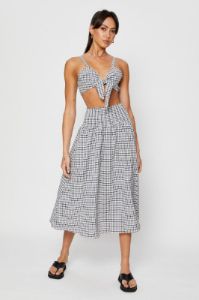 Check Midi Skirt sold by Ally Fashion