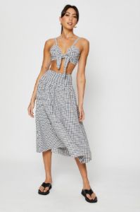 Check Midi Skirt sold by Ally Fashion